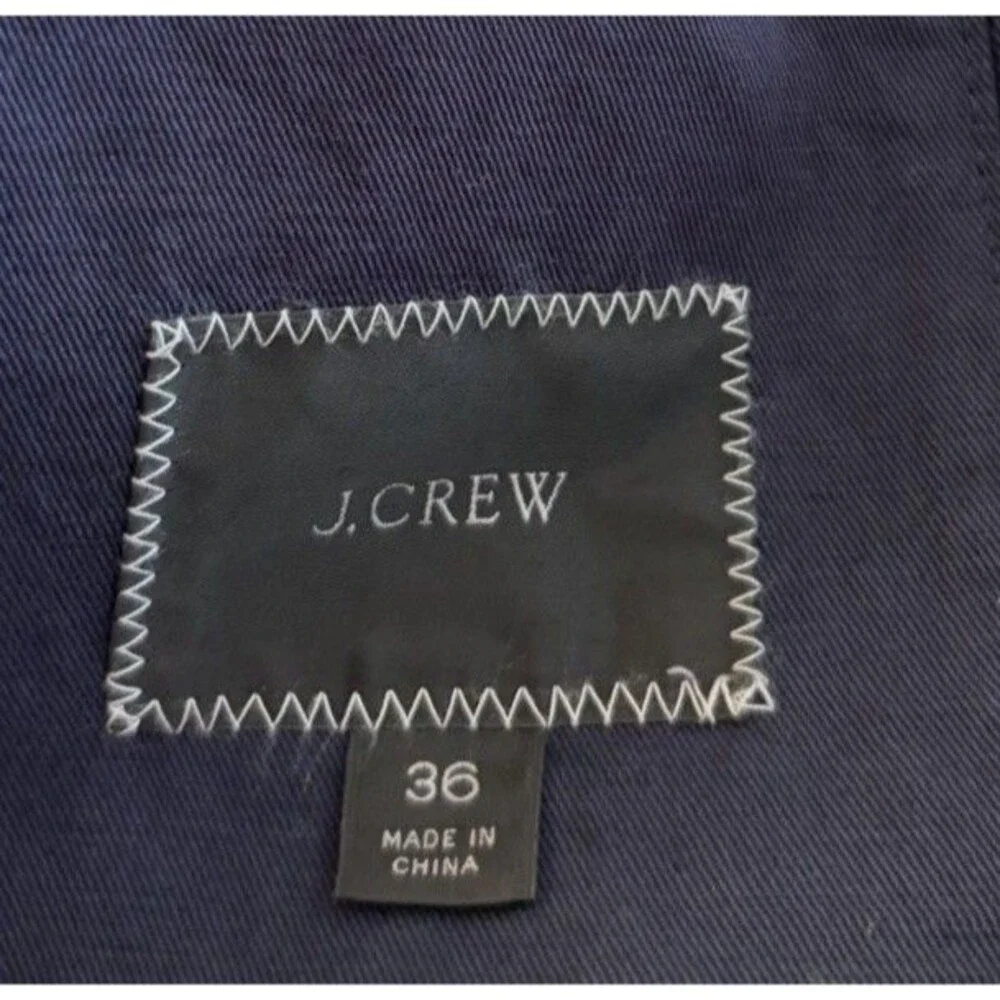 J.Crew Men Garment Dyed Cotton Linen Blend Blue Chino Blazer Jacket 36 AX260 NWT